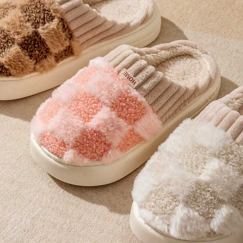 Pantufa Feminina Chess Rosa Chinelo Inverno | Pantufas & Pijamas