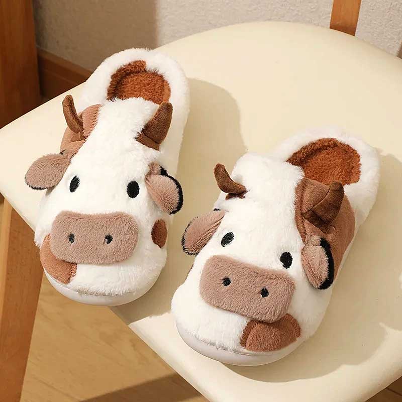 Pantufa de Bichinho Vaquinha Moo Marrom | Pantufas & Pijamas - Dream Fashion